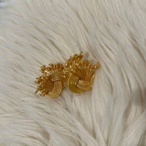 Vintage Yellow Screw Back Earrings